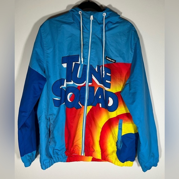 Members Only x Looney Tunes "Tune Squad" Space Jam windbreaker hooded sz L - Picture 1 of 11